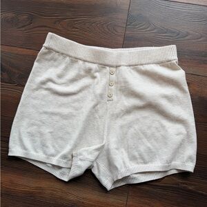 Wilt Neutral Cream Knit Lounge Shorts